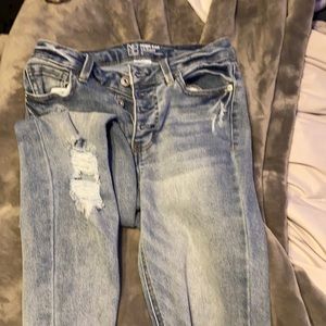 High rise skinny jeans